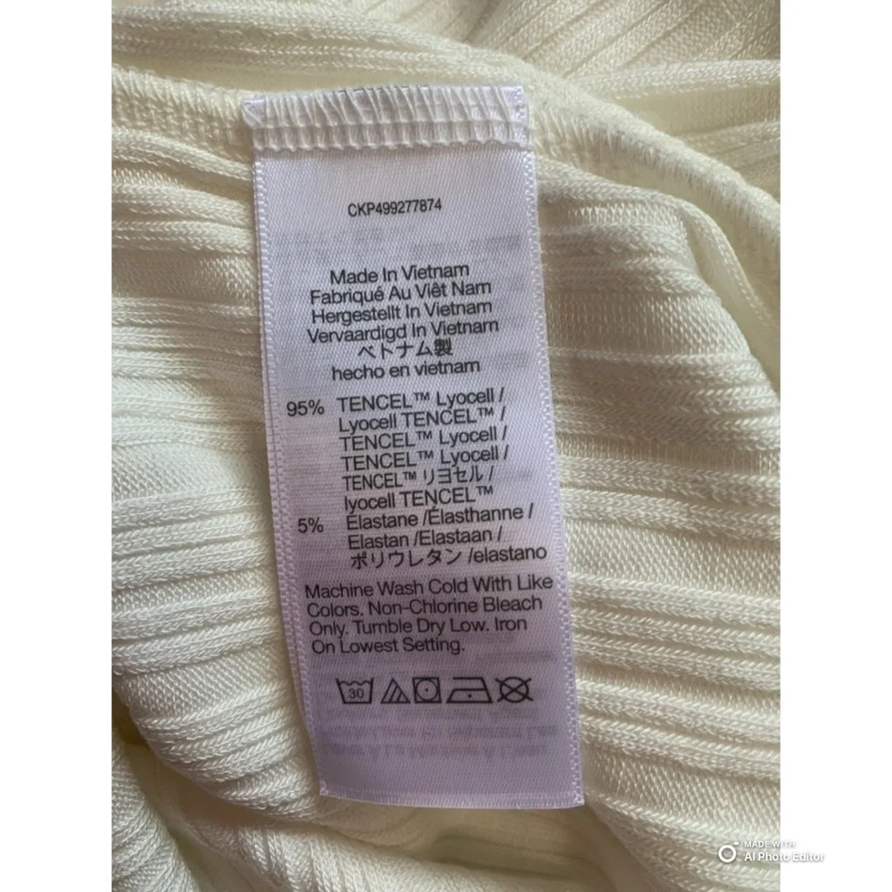 Madewell Ivory Ribbed V-Neck Polo Tee Size XXS NWT - Picture 13 of 17